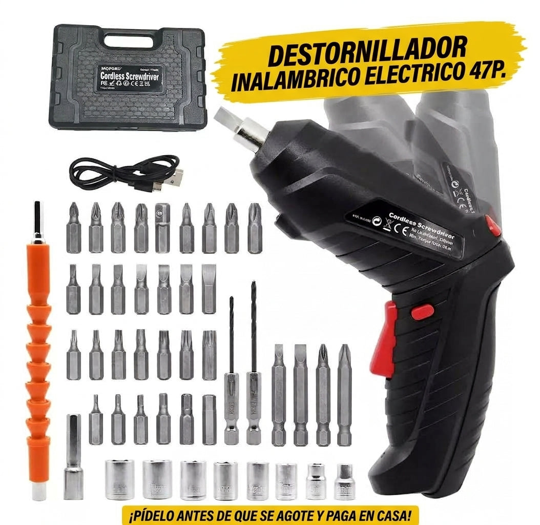 Destornillador Inalambrico Electrico 47p